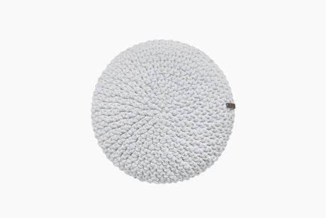 Crochet Round Cushion | LIGHT GREY