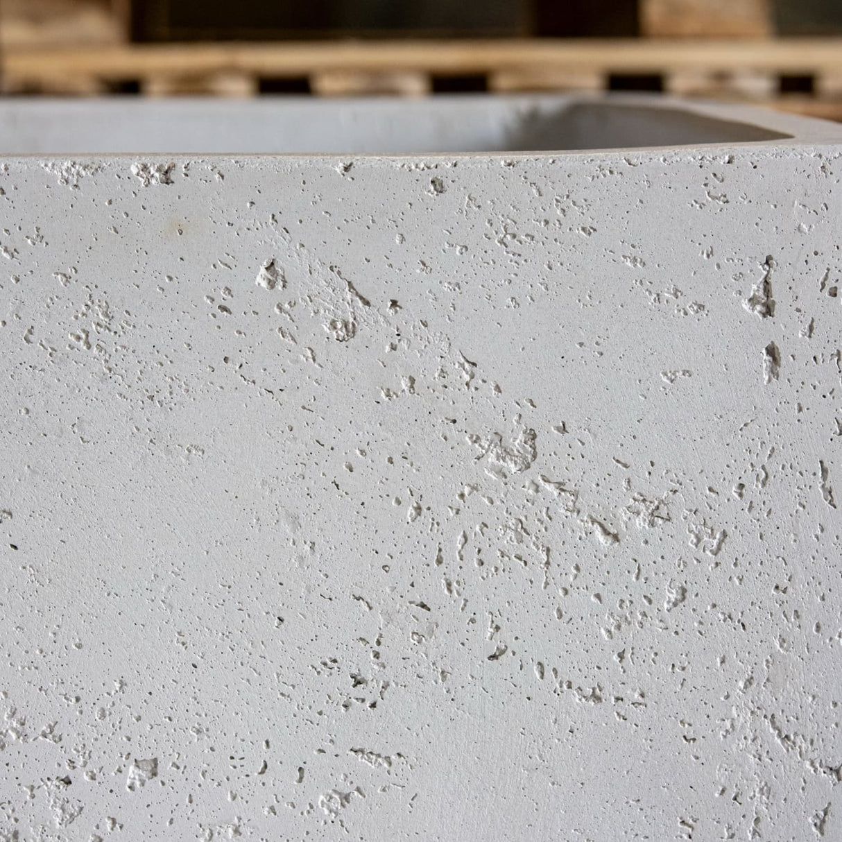 Cubrosa | White Mist – 55cm Large Square Concrete Planter – 115L Modern Plant Pot