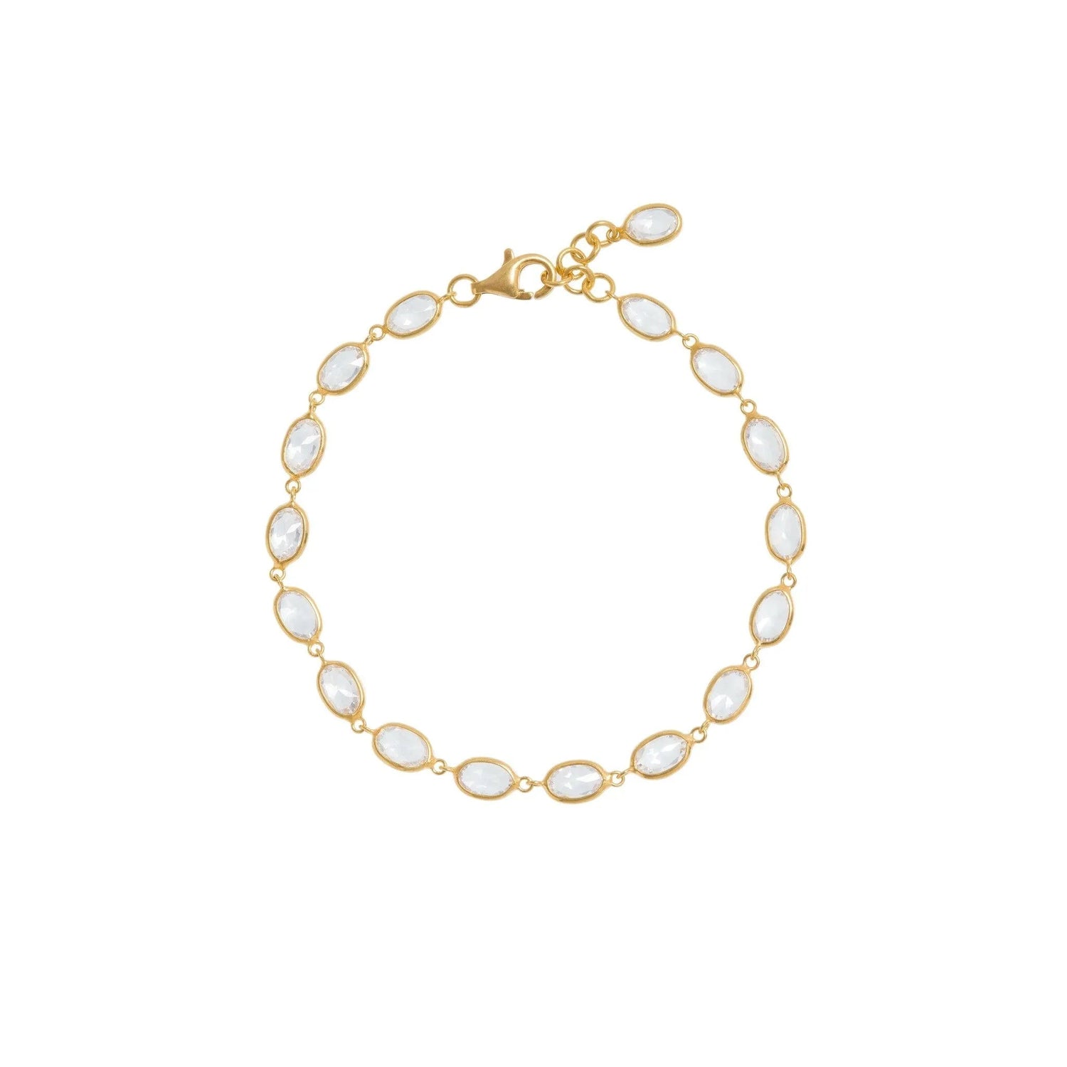 Oval Crystal Framed Bracelet