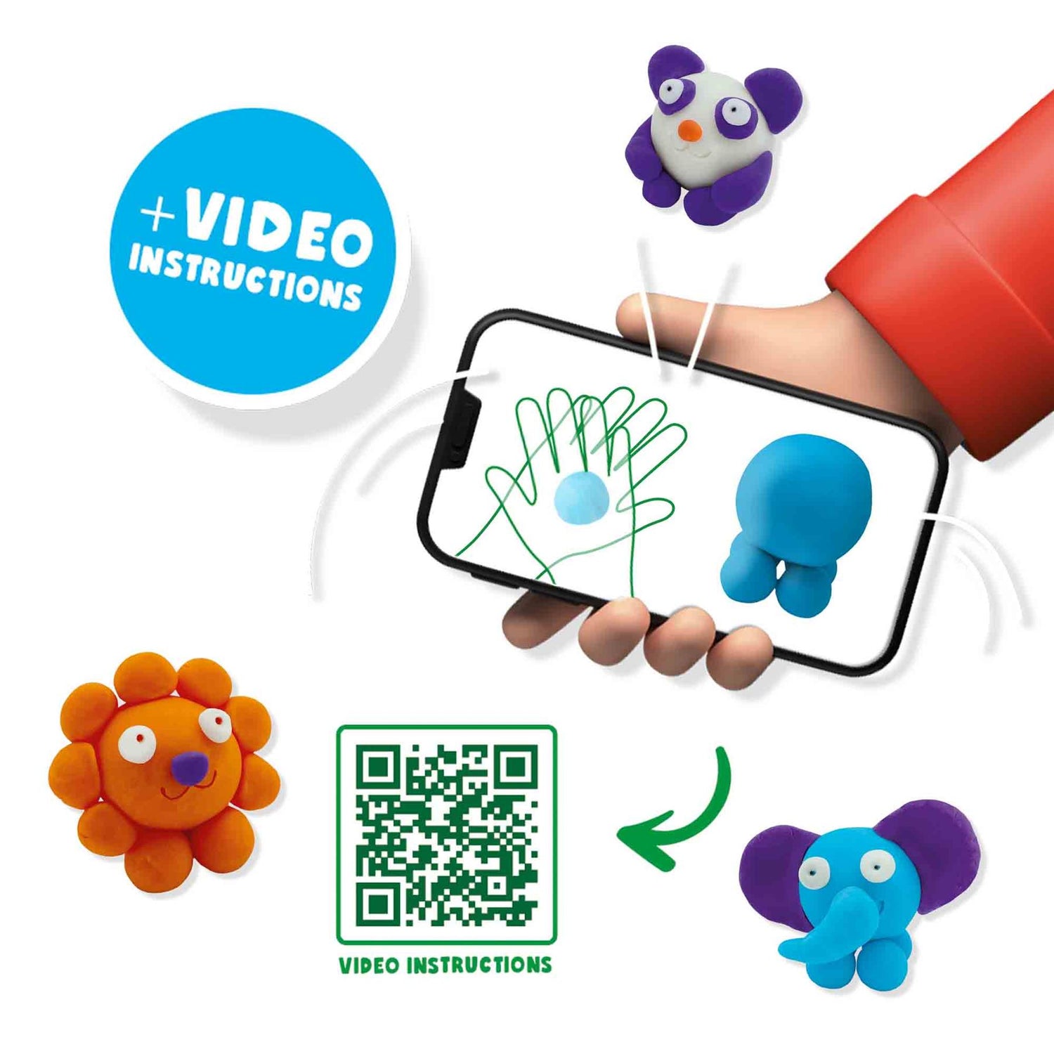 FunDo Dough - Wild Animals (3x90g-1x40g)