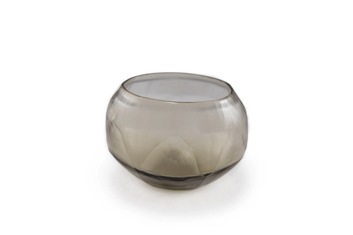 SULPHUR CANDLEHOLDER - H9 D11 cm - SMOKE