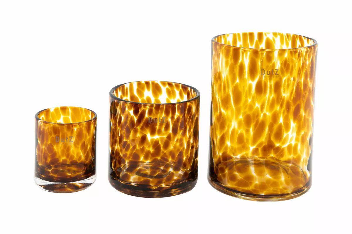 CYLINDER Vase candleholder Pot -  LEOPARD BROWN Colour by DutZ