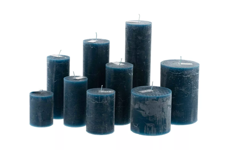 LUXURY RUSTIC CANDLE - NAVY BLUE