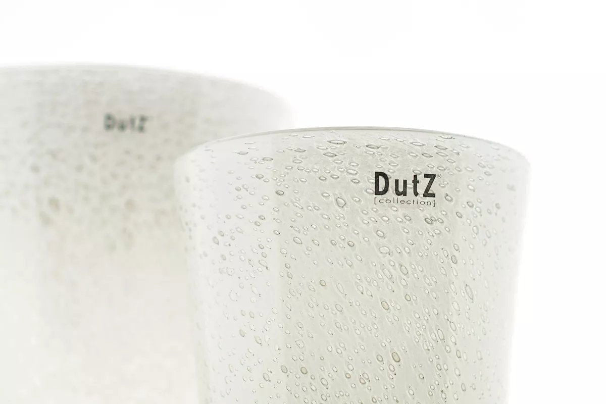 CONIC Vase - WHITE with BUBBLES by DutZ