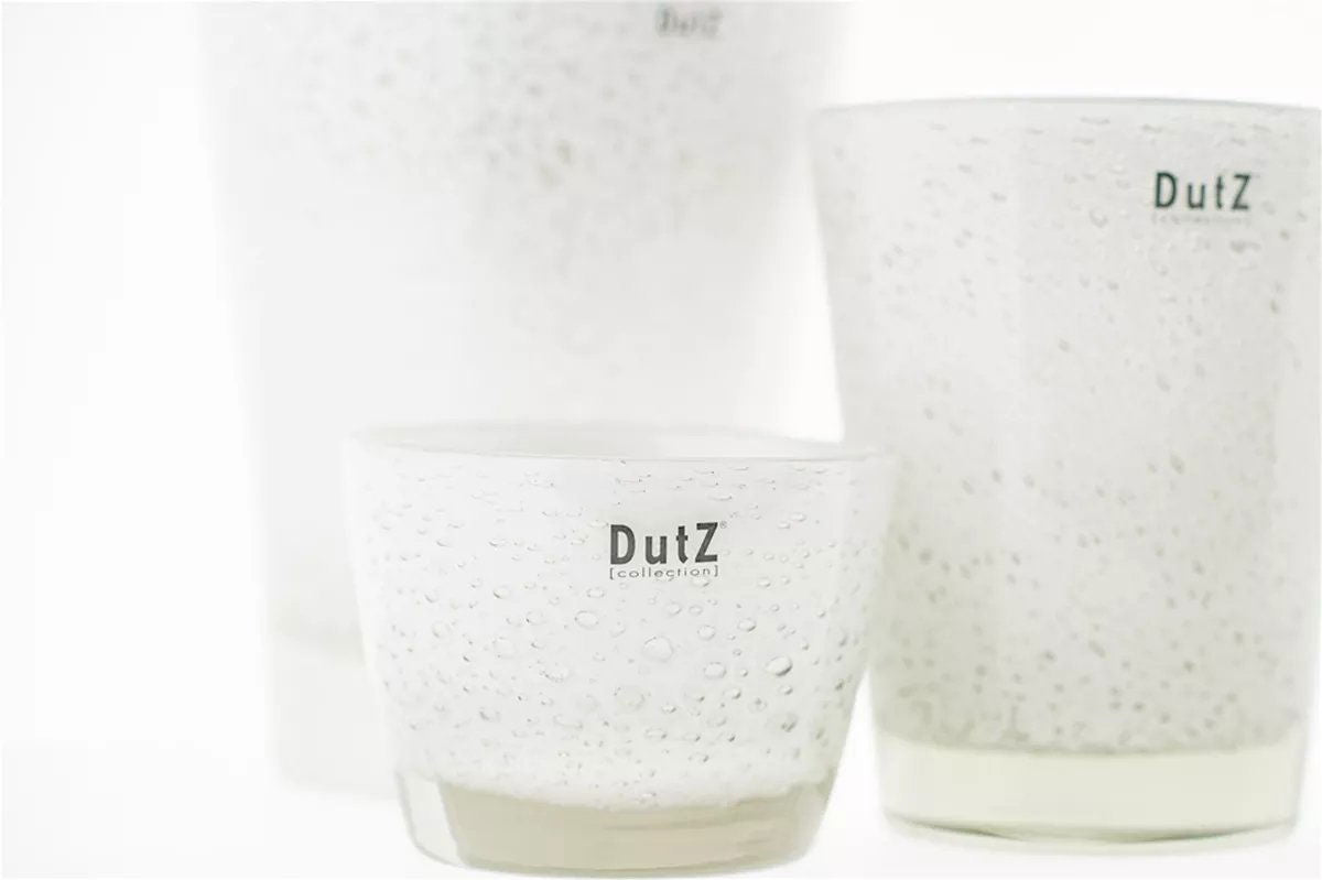 CONIC Vase - WHITE with BUBBLES by DutZ
