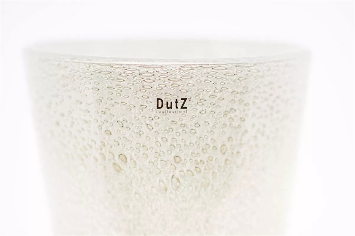 CONIC Vase - WHITE with BUBBLES by DutZ