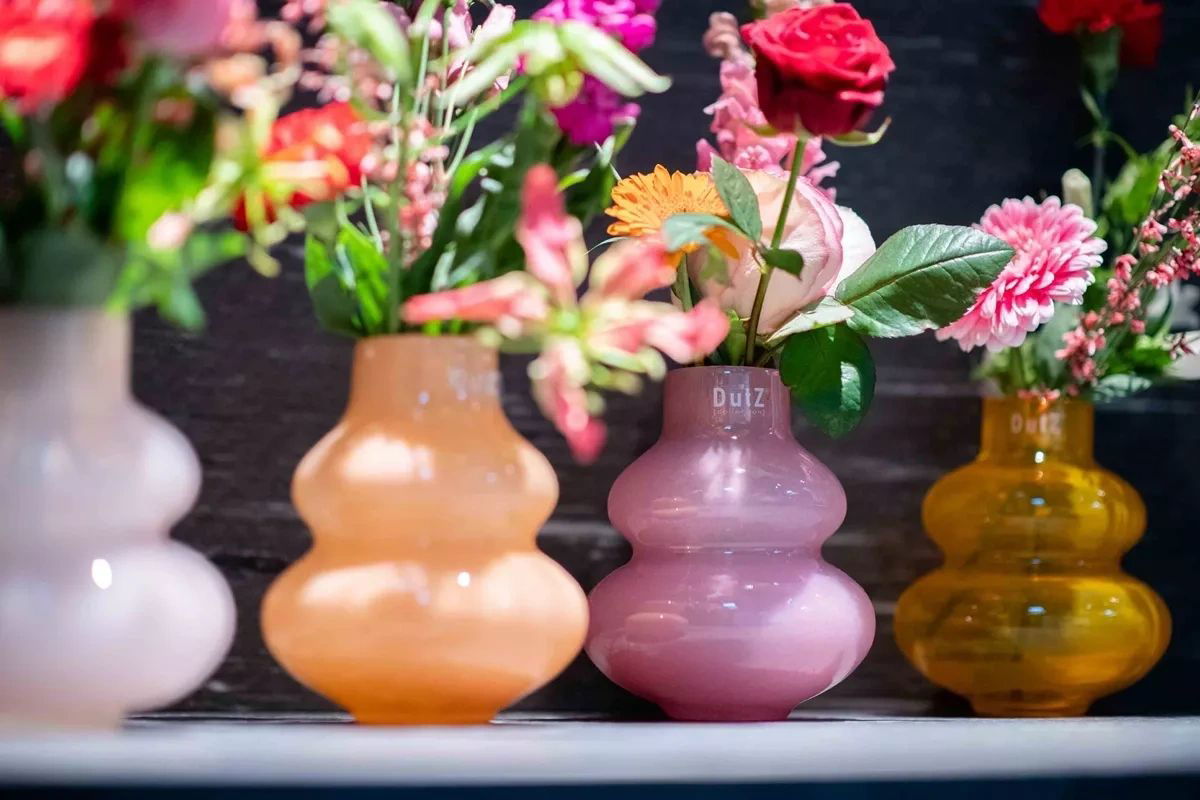 VASE SKRZYSZOW S- H16 D14 cm - OCHRE