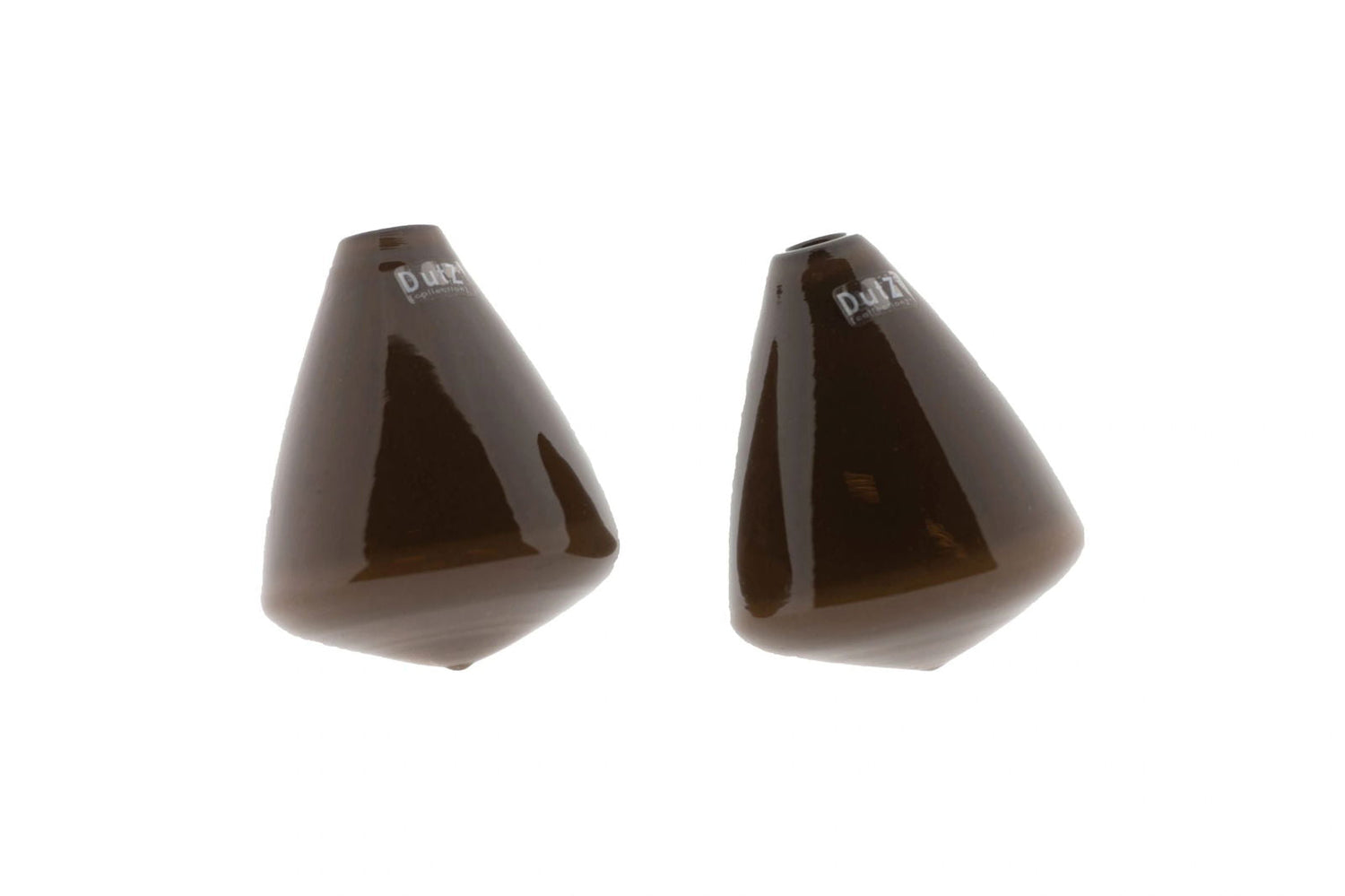 TUMBLING VASE - H12 D10 cm - BROWN