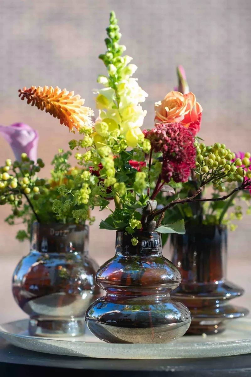 VASE RINGO- H18 D16 cm - GOLD LUSTER