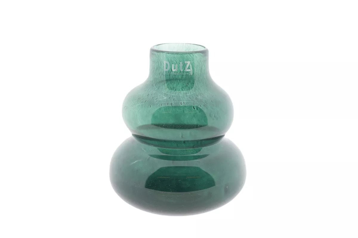 VASE SKRZYSZOW S- H16 D14 cm - DARKGREEN