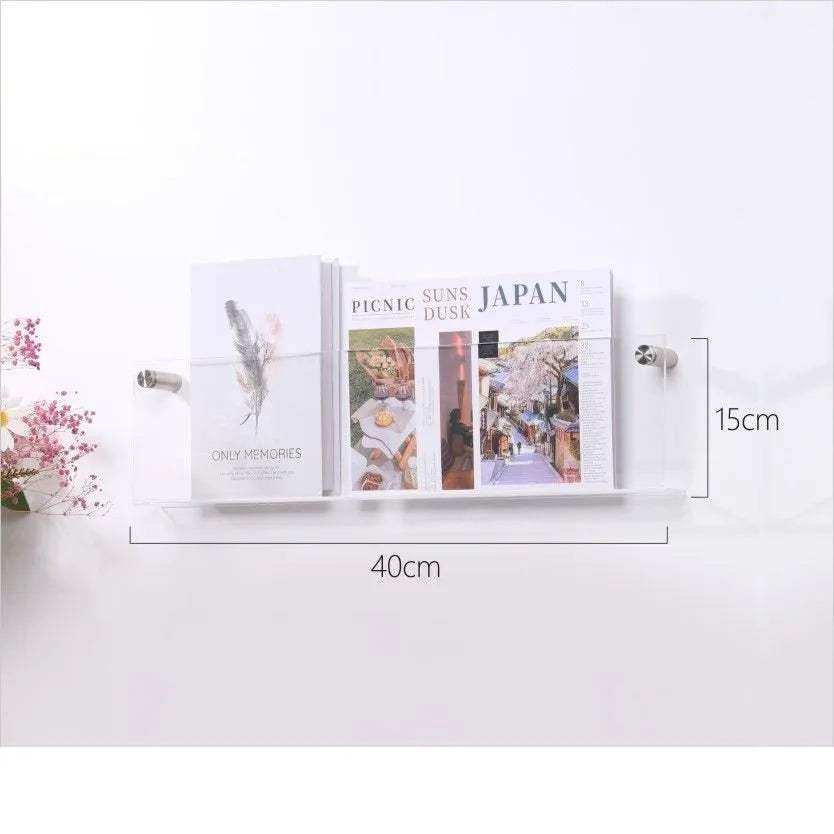 Floating Acrylic Magazine Holder