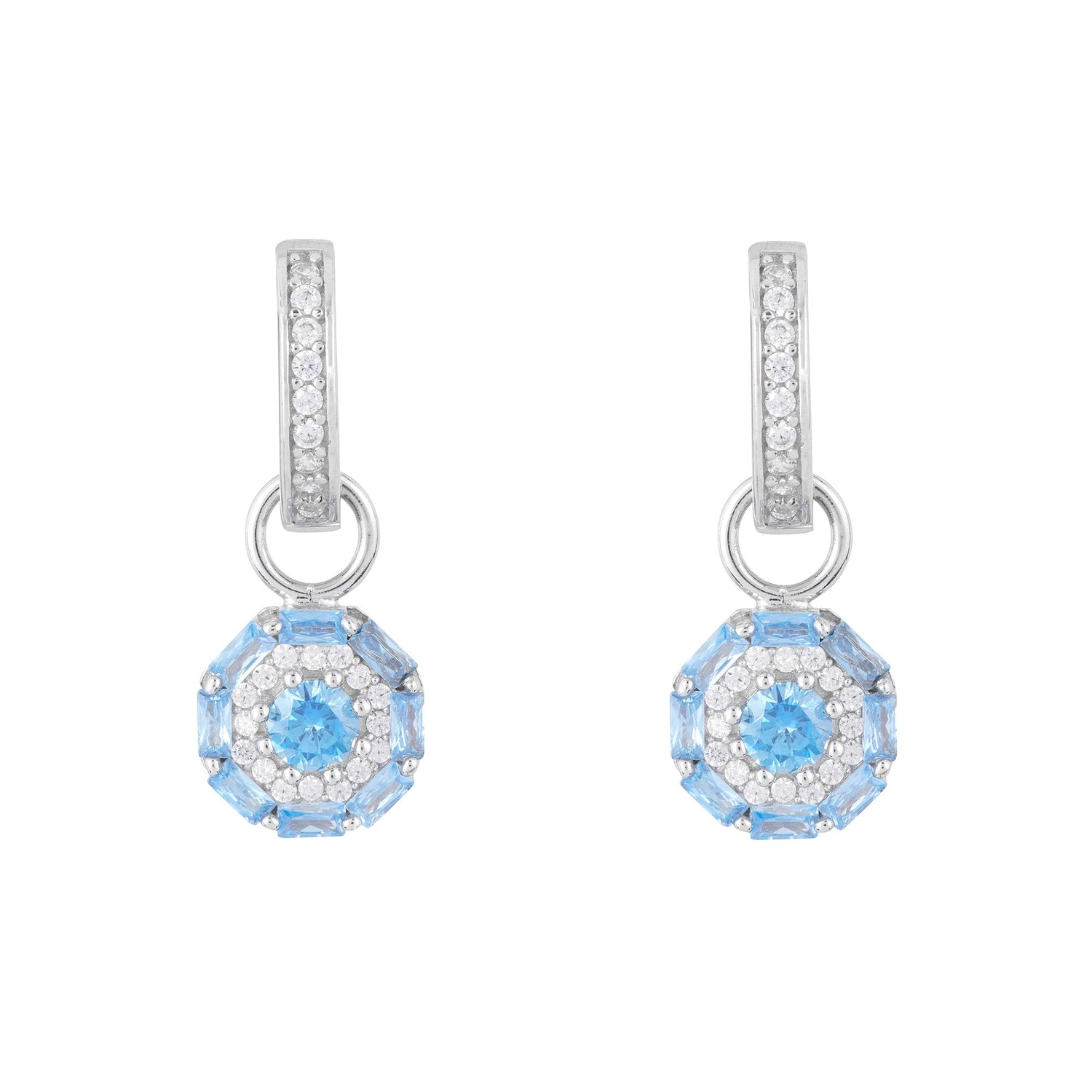 Something Blue Drop Earrings: Silver
