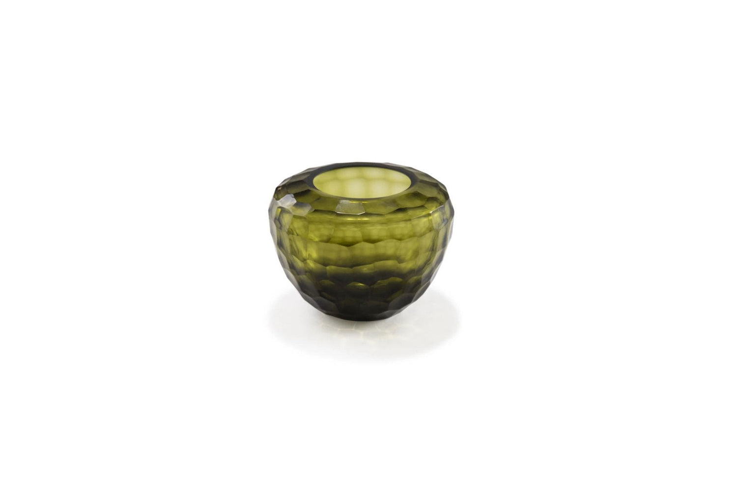 EMERALD CANDLEHOLDER - H10 D14 cm - Olive