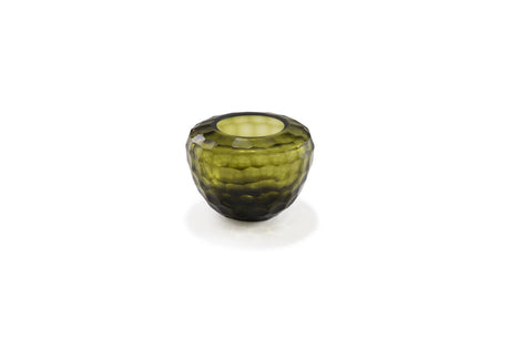 EMERALD CANDLEHOLDER - H10 D14 cm - Olive