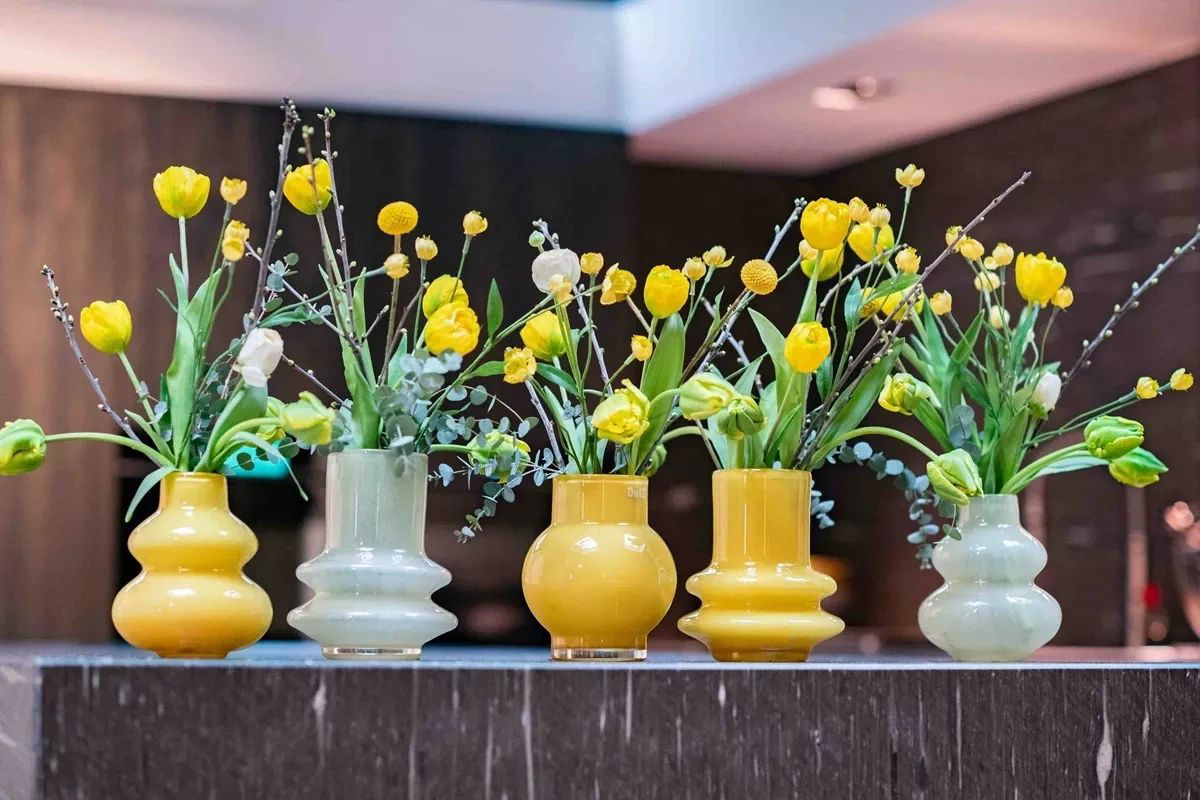 VASE RINGO- H18 D16 cm - CORN YELLOW