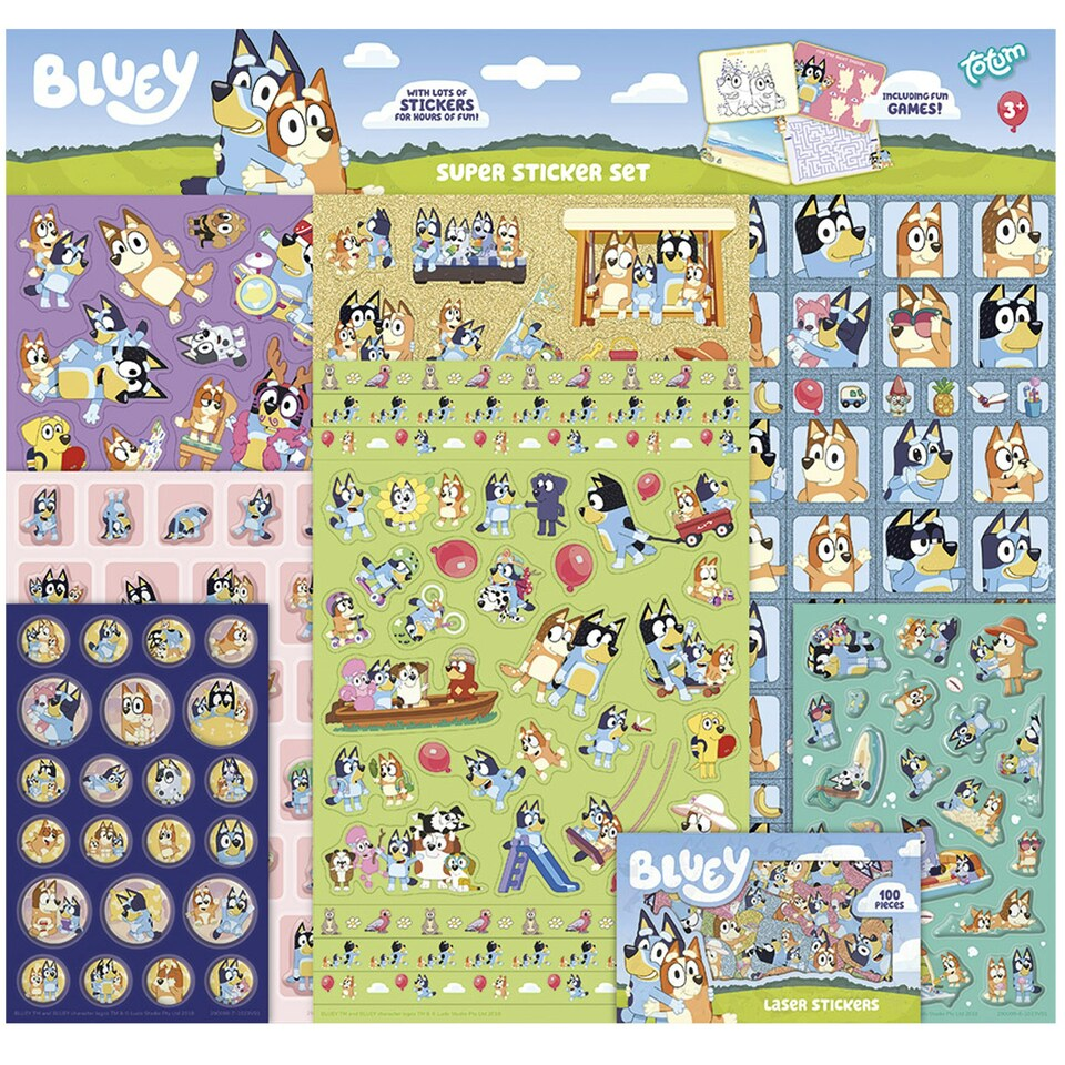 BLUEY SUPER STICKER SET