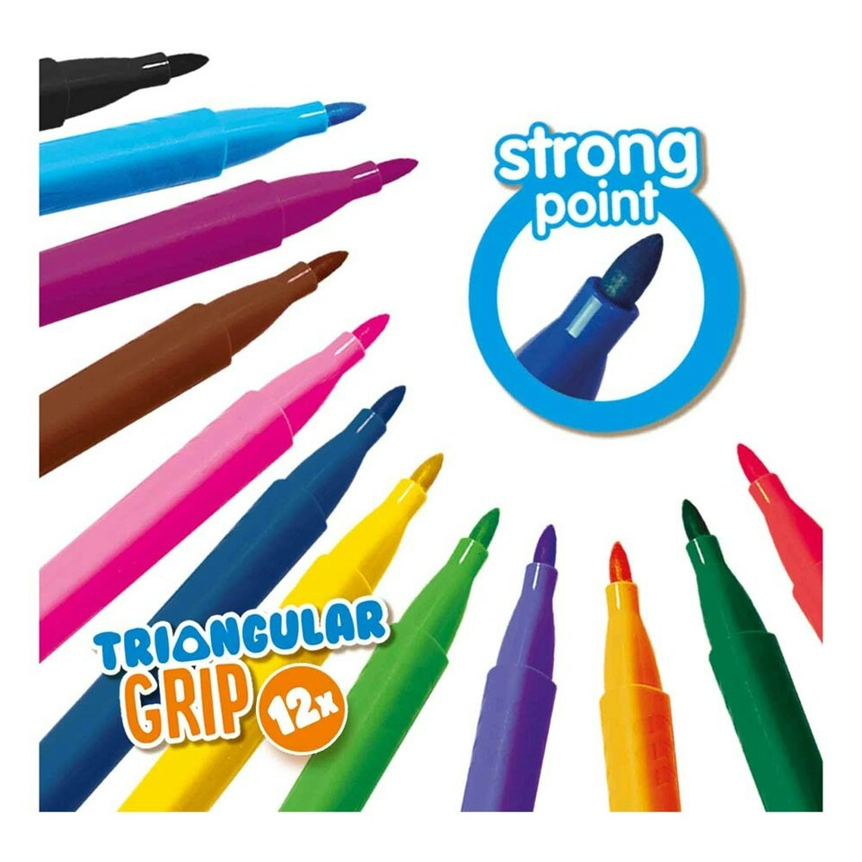 Colour by Numbers - Triangular Grip Colouring Pens