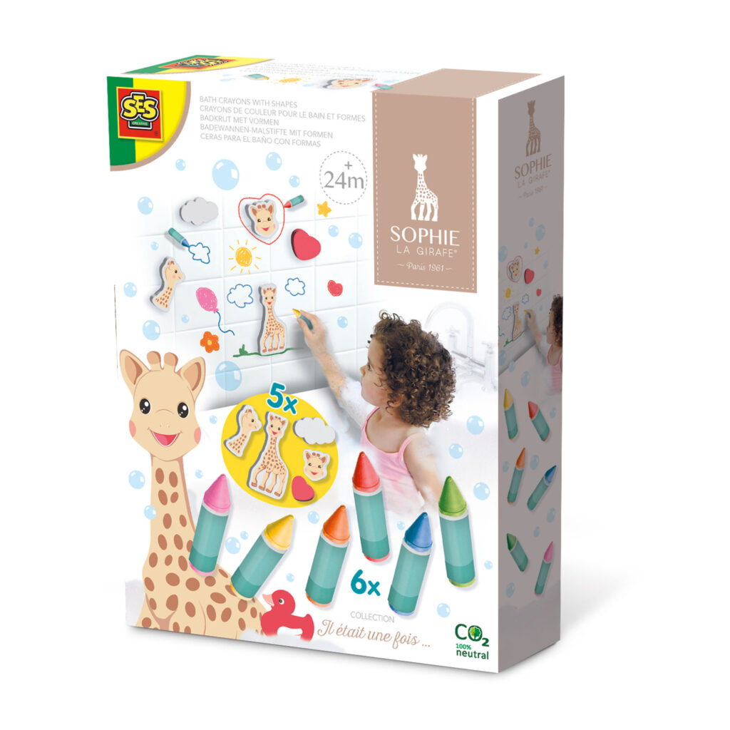 Sophie La Giraffe - Bath Crayons With Shapes