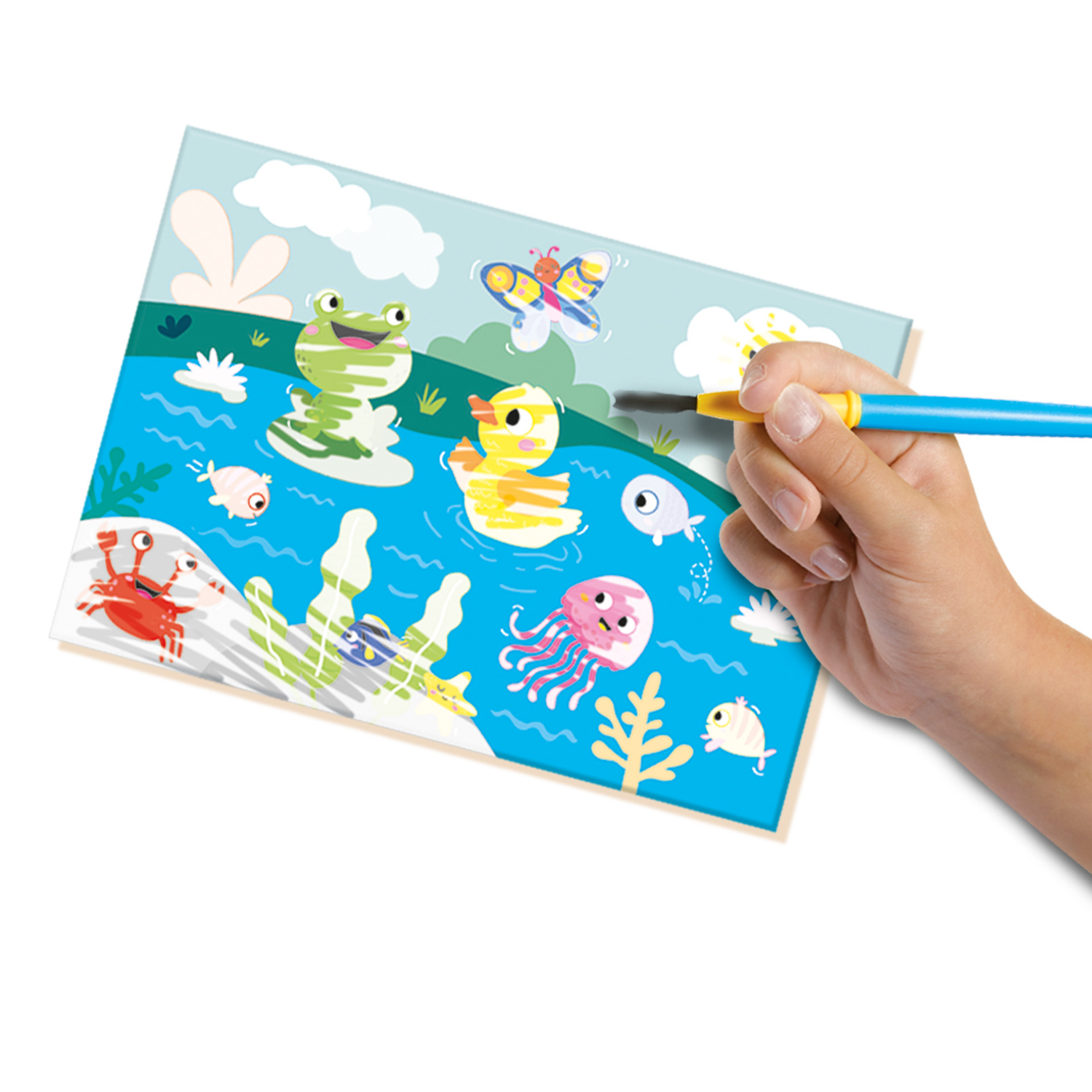 Colouring With Water - Hidden Animals