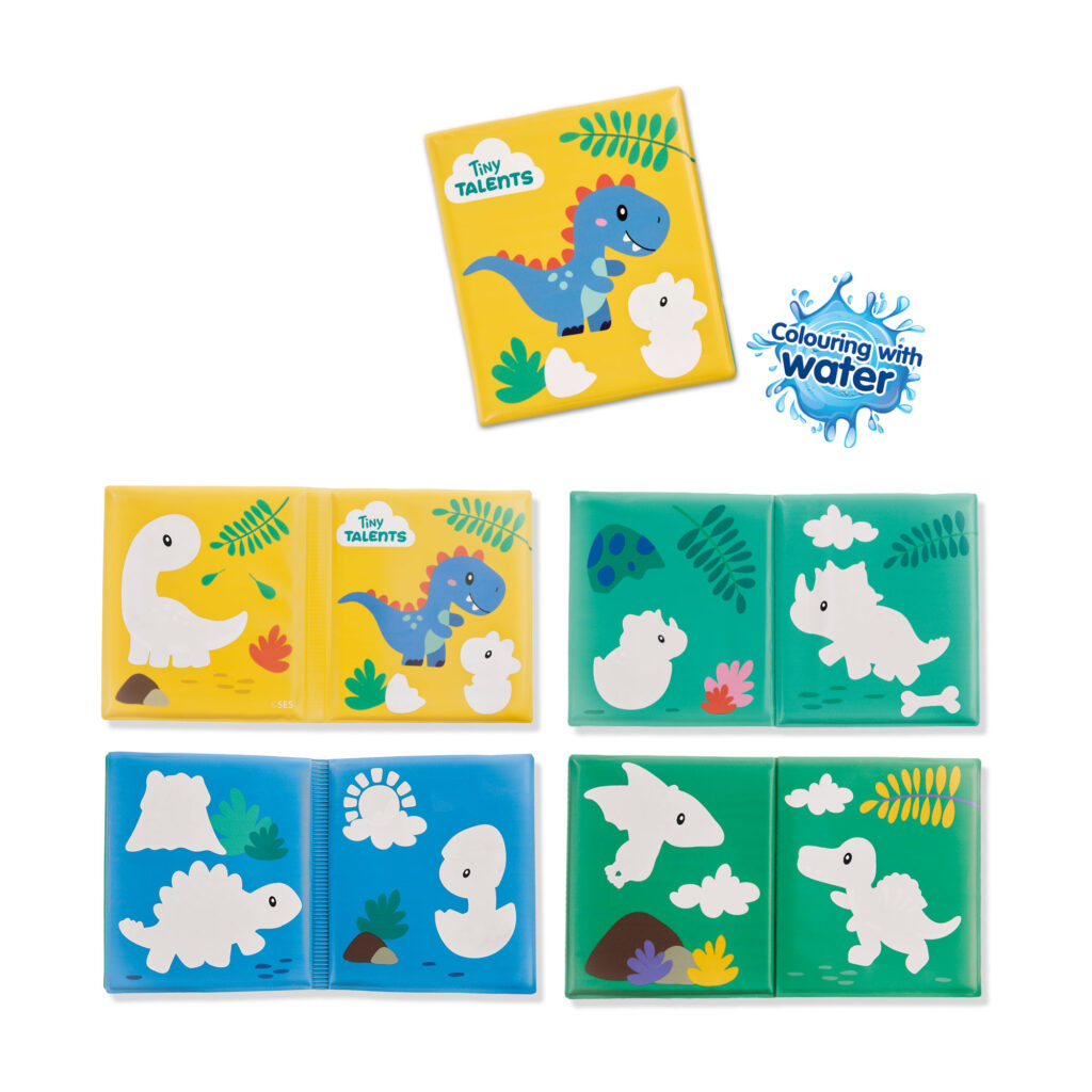 Bath Book - Colouring With Water Dinos