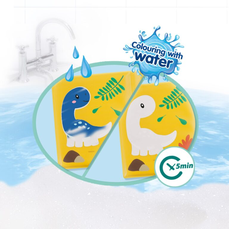 Bath Book - Colouring With Water Dinos