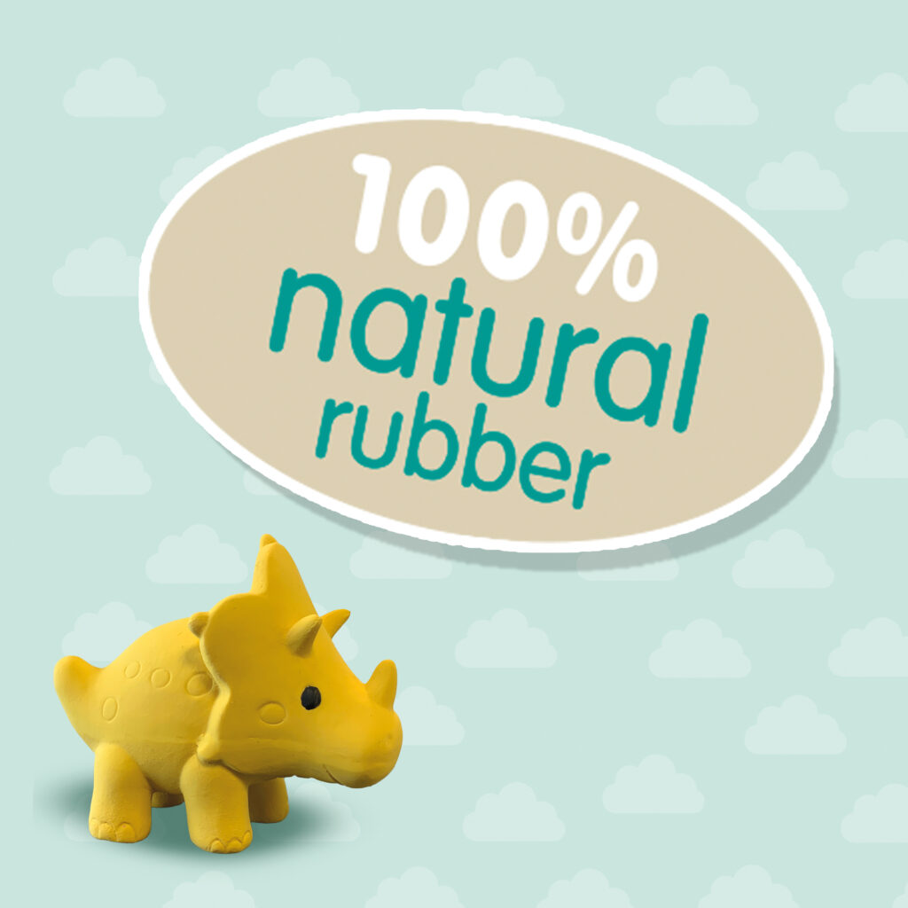 Bath Triceratops - 100% Natural Rubber