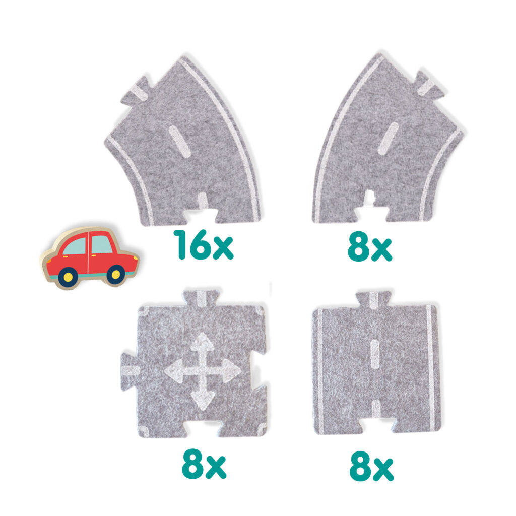 Felt Road Circuit 40pcs With Car