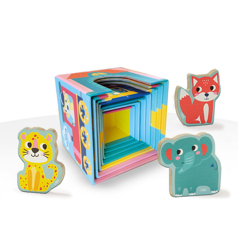 Stacking Blocks Tower With Animal Figures
