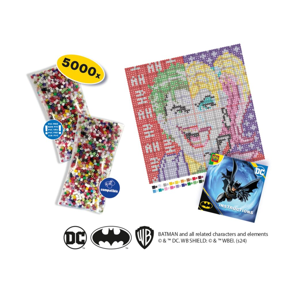 DC Batman - Joker and Harley Quinn Iron on Beads Colour Mix