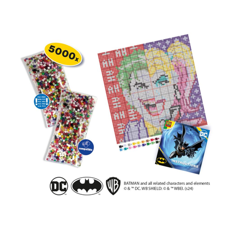 DC Batman - Joker and Harley Quinn Iron on Beads Colour Mix