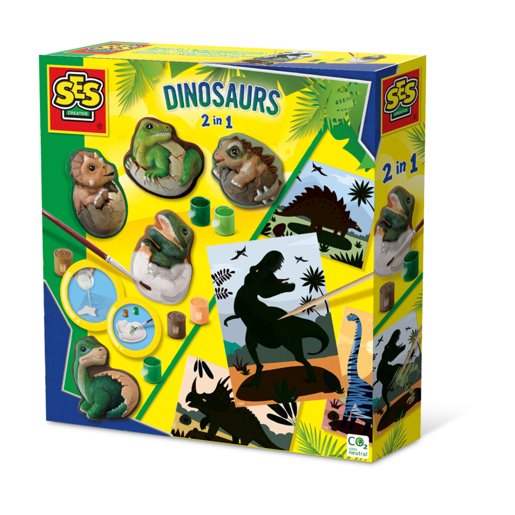 Dinosaurs 2 in 1 - Casting and Painting and Scratch