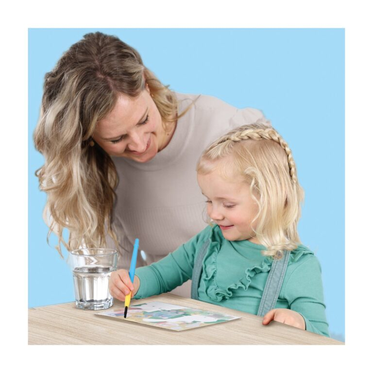 Colouring With Water Book With Water Brush - Farm