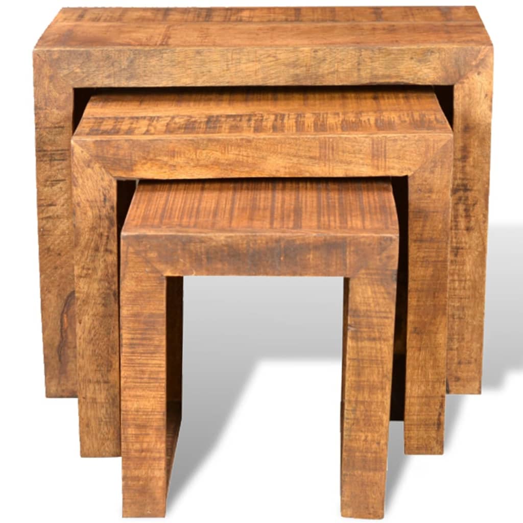 Dario Mango Wood Nesting Tables - 44cm