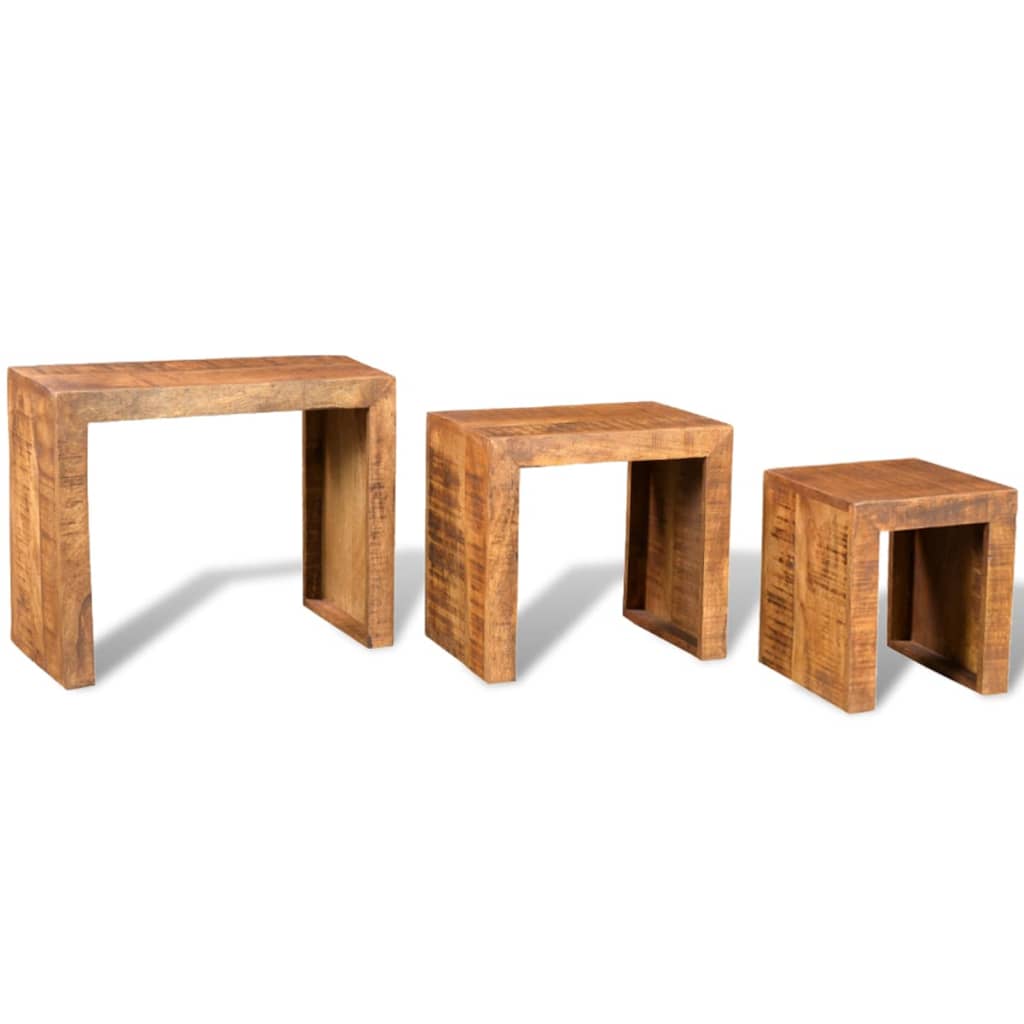 Dario Mango Wood Nesting Tables - 44cm