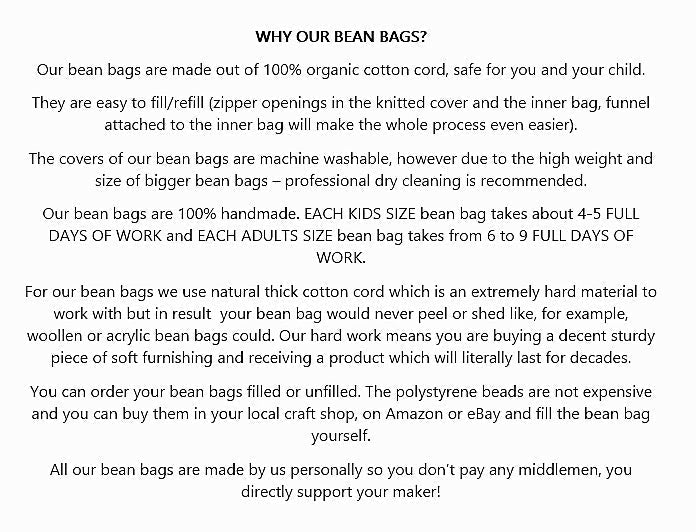 Knitted Bean Bag KIDS | BEIGE