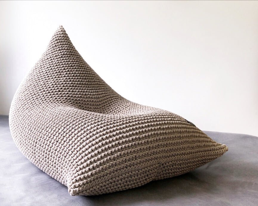 Knitted Bean Bag | BEIGE | R2G