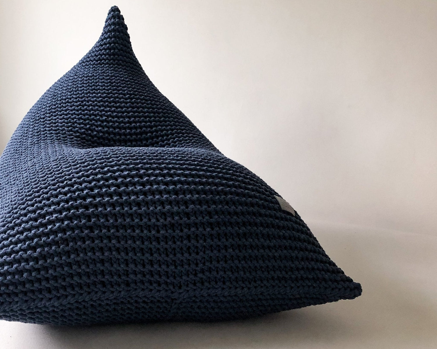 Knitted Bean Bag | DENIM BLUE