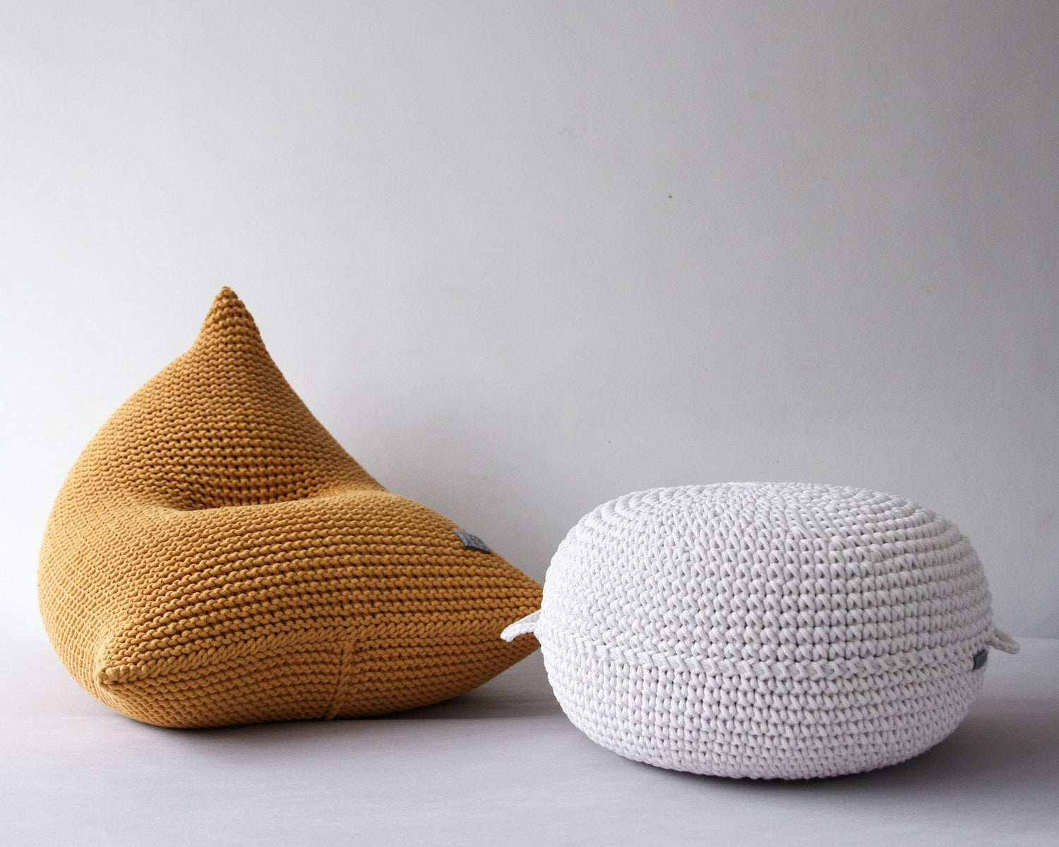 Knitted Bean Bag KIDS | MUSTARD