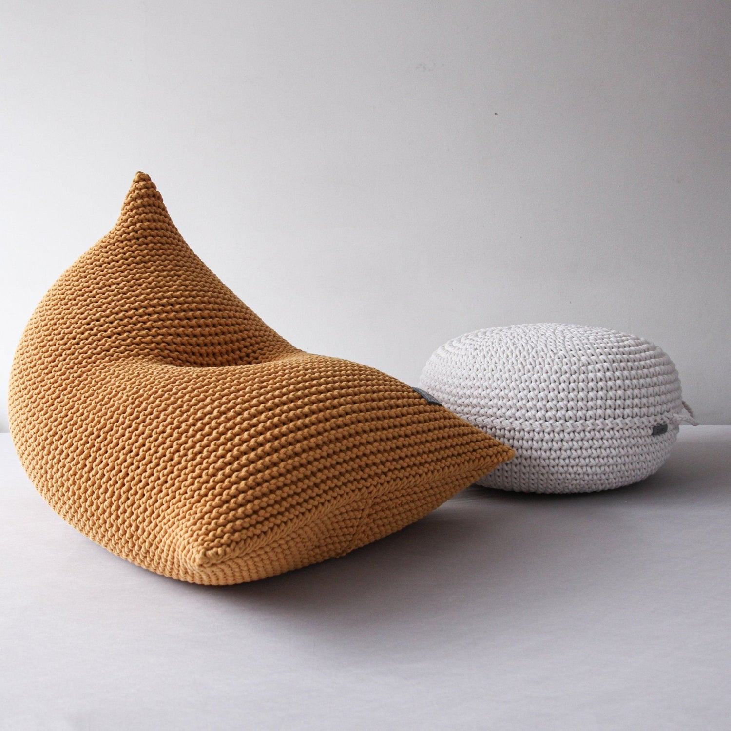 Knitted Bean Bag KIDS | MUSTARD