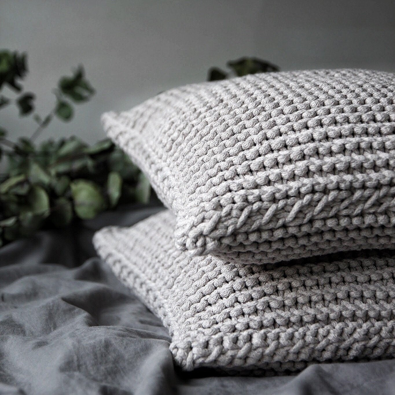 Knitted Cushion | OATMEAL