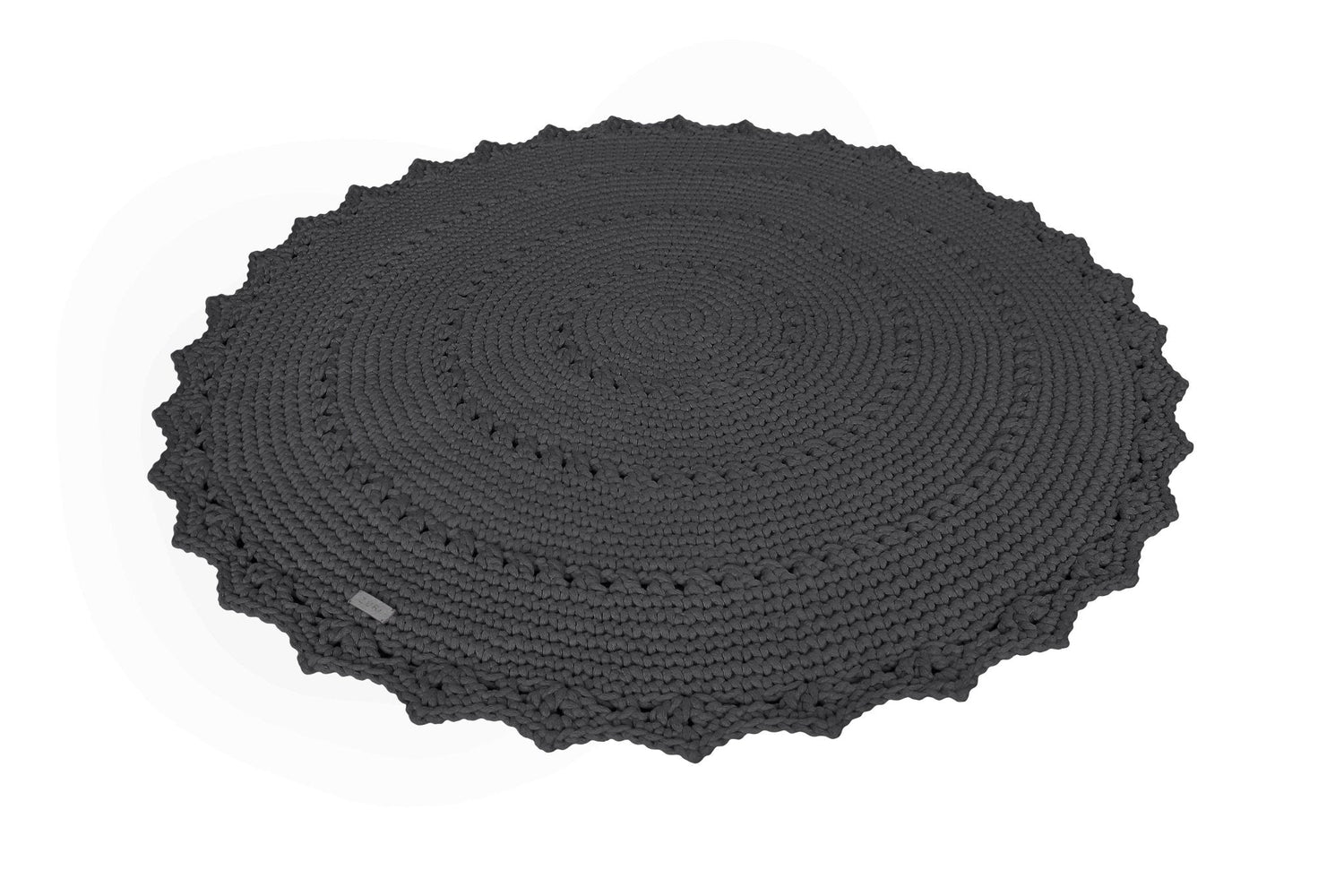 Crochet Rug MANDALA | CHARCOAL