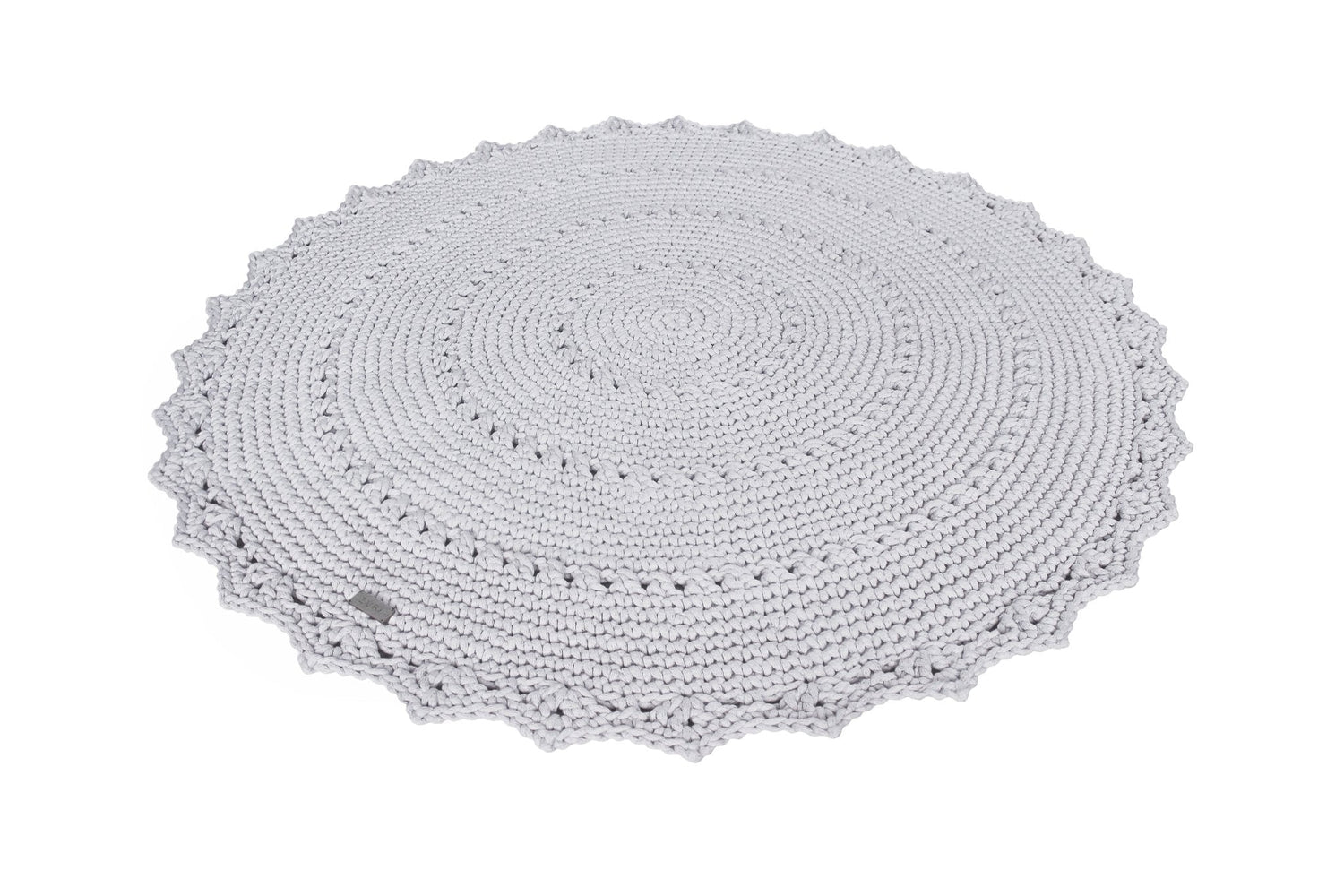 Crochet Rug MANDALA | LIGHT GREY