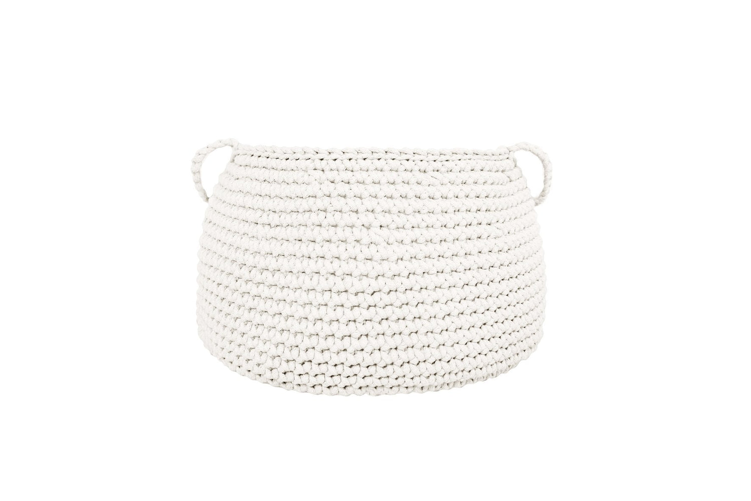 Crochet Basket, Size L | IVORY