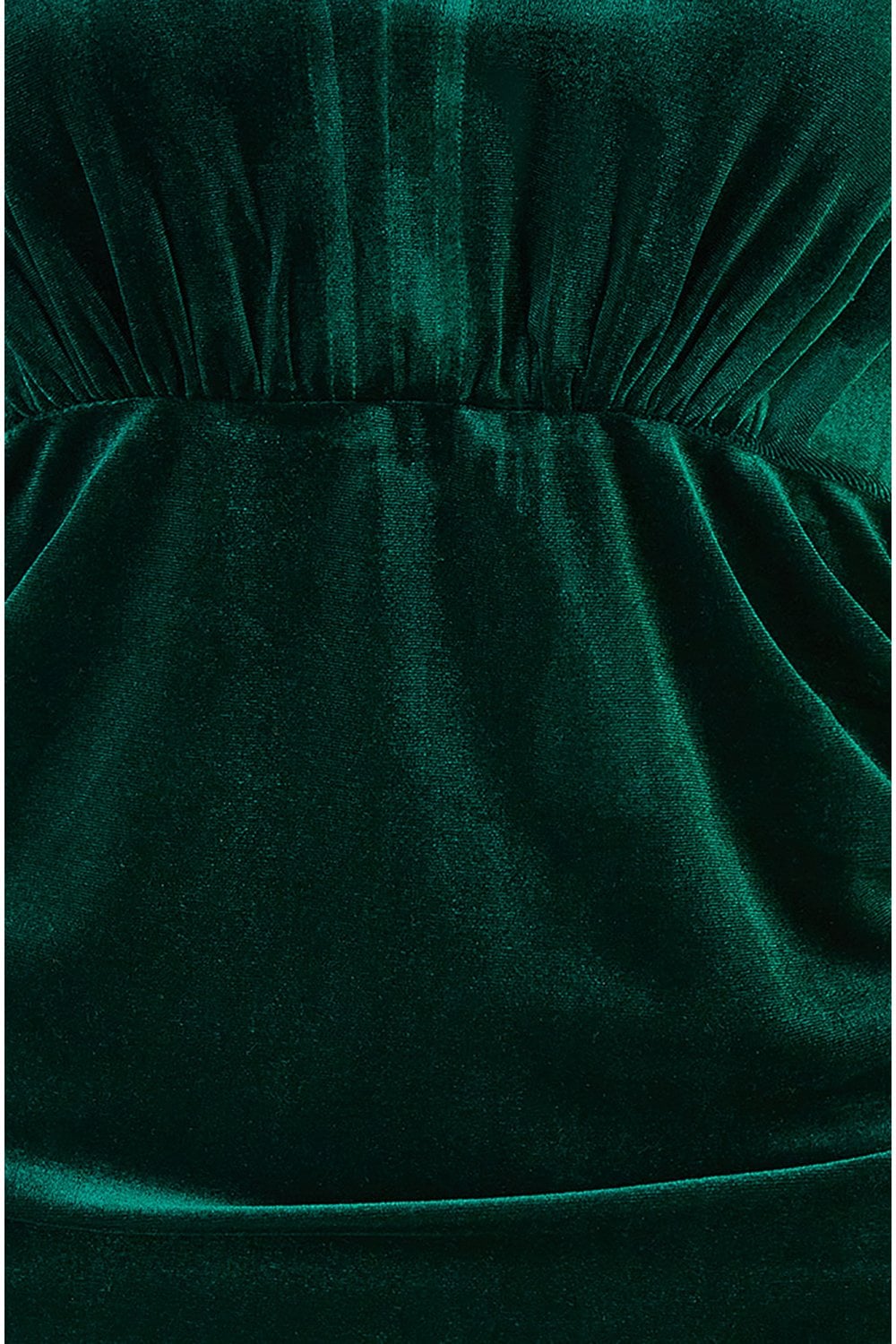 Mela Green Velvet Fitted Long Sleeve Mini Dress