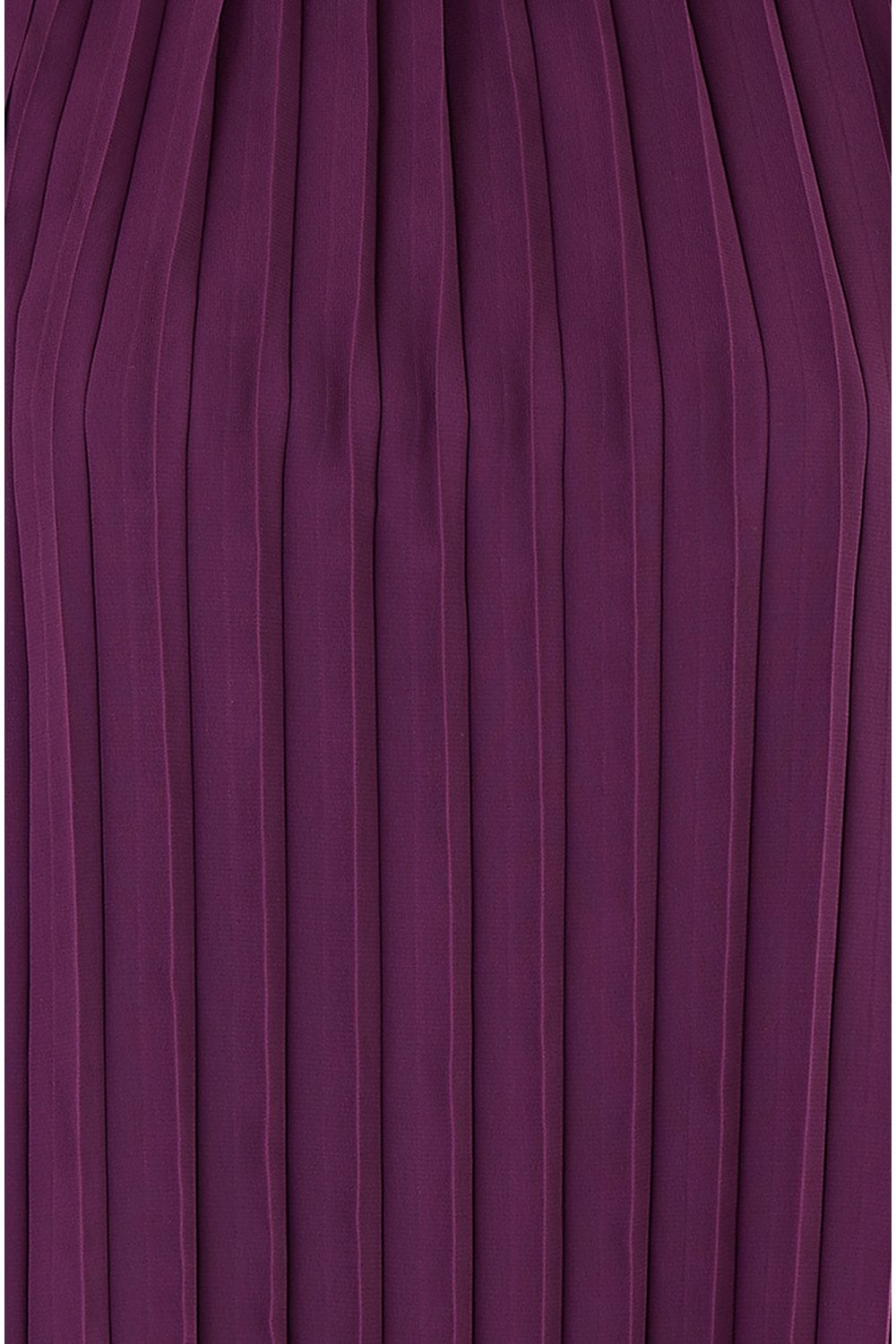 Mela Plum Pleated Long Sleeve Top With High Neck