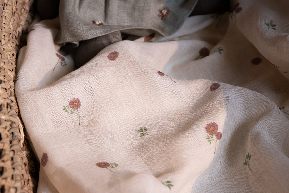 Muslin Swaddle Blanket (Large) - Meadow