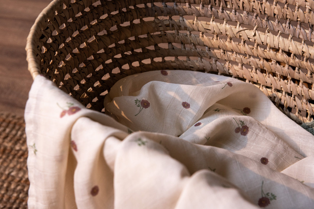 Muslin Swaddle Blanket (Large) - Meadow