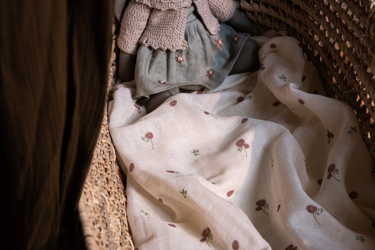 Muslin Swaddle Blanket (Large) - Meadow