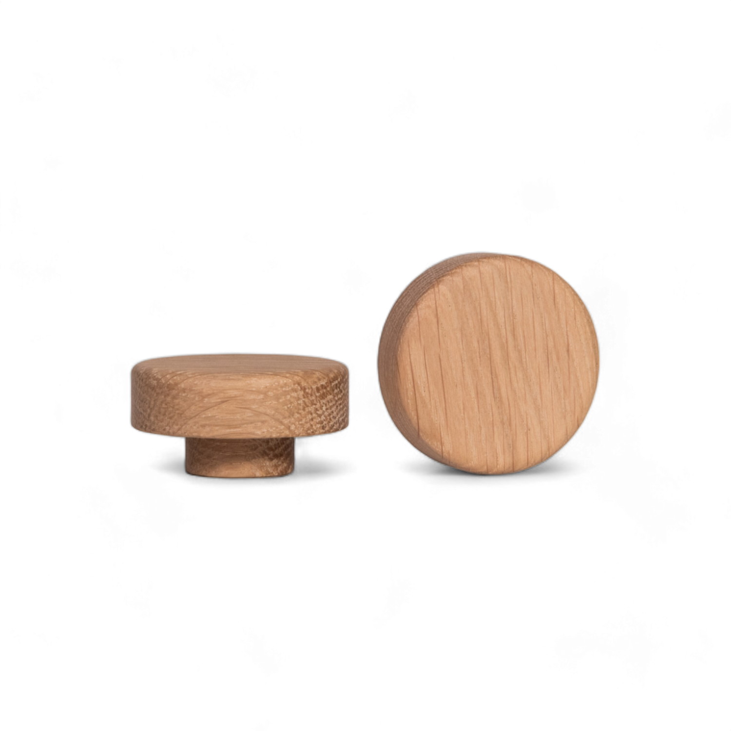 Round Wall Hook - Solid Oak