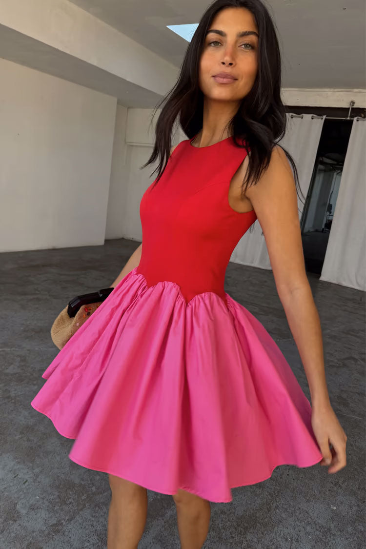 Red and Pink Mini Monika Dress